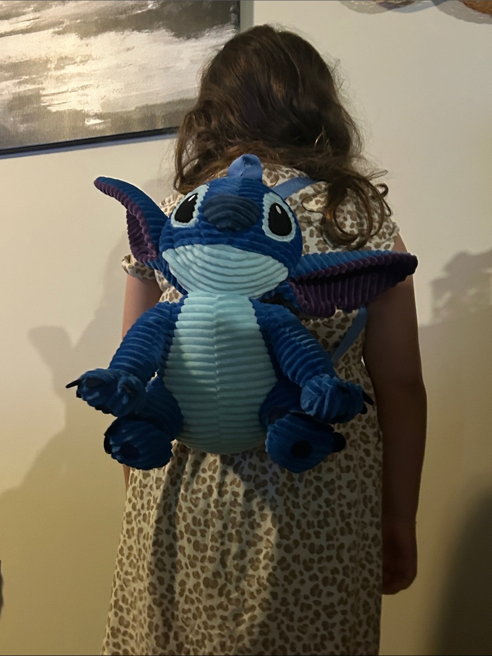 Blue and Purple Plus stitch Disney backpack